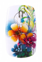Мышь SmartBuy 327AG-FL-FC, USB, беспр.,опт.,4кн., 1000-2000dpi, белый/цветы