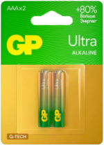 Батарейка GP Ultra G-Tech LR03 (AAA) BL2 2/20/160