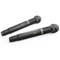 Микрофон RITMIX RWM-422, беспроводной, 2 микрофона в комплекте, black