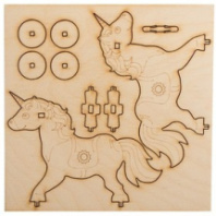 Доска REXANT для выжигания 3D 1 шт. единорог на колесиках