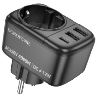 Сетевой фильтр BOROFONE BAC14 1 розетка, 2USB/1Type-C, 4000Вт, черный Сетевой фильтр BOROFONE BAC14 1 розетка, 2USB/1Type-C, 4000Вт, черный
