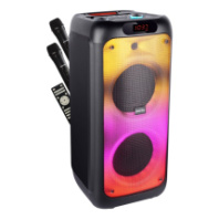 Колонка SmartBuy BOOM MK IV, 80Вт, Bluetooth/USB/FM/AUX/LED/ПДУ 2 б/п микрофона черный Колонка SmartBuy BOOM MK IV, 80Вт, Bluetooth/USB/FM/AUX/LED/ПДУ 2 б/п микрофона черный