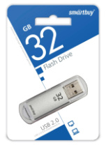 Накопитель USB 32Gb SmartBuy V-Cut Silver