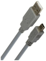 Кабель Smartbuy MiniUSB 1.8м серый