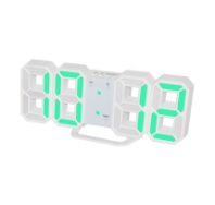 Часы-будильник IRIT, IR-601, белый, зеленая подсветка