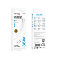 Кабель BOROFONE USB - Type-C BX123, 3A, силиконовый, 1м, белый