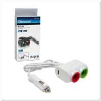 Разветвитель прикуривателя Olesson 1631, 2 выхода+USB, 12V/24V, 120W, черный (A792) Разветвитель прикуривателя Olesson 1631, 2 выхода+USB, 12V/24V, 120W, черный (A792)