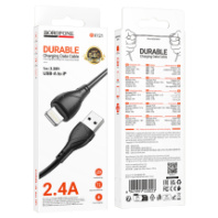 Кабель BOROFONE USB - Lightning BX121, 2.4A, ПВХ, 1м, черный