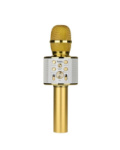 Беспроводной караоке микрофон с динамиком Hoco BK3 золотой (мятая упаковка)