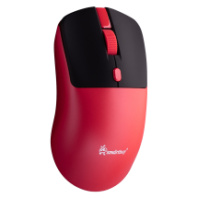 Мышь SmartBuy 355AG, USB, беспр.,опт., 4кн, 800-1600dpi, красный/черный