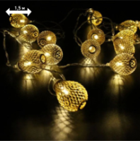 Гирлянда светодиодная"Капля 1" 10LED, металл, 1.5м, 2хАА