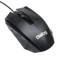 Мышь Dialog Comfort MOC-19U, USB, пров.,опт.,3кн., 1200dpi, черный 