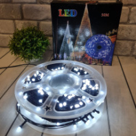 LED гирлянда Нить, V850, внутренняя, белый, 50м, 220В