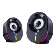 Ак.система 2.0 DEFENDER Solar 8 10Вт, BT/Light пит. от USB подсветка, черный н/л