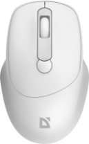 Мышь DEFENDER Feam MM-296, беспр.,опт.,4кн., 800-1600dpi, бесшумная, белый