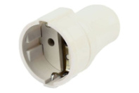 Штепсельное гнездо Smartbuy с заземлением 16А, белое