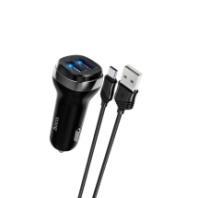 АЗУ Hoco Z40, 2USB, 2.4A + Type-C 1м, черный 1/10/100 АЗУ Hoco Z40, 2USB, 2.4A + Type-C 1м, черный 1/10/100