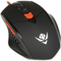 Мышь Nakatomi MOG-11U, USB, игров.,пров.,опт.,6кн., 800-2400dpi, черный