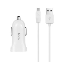 АЗУ Hoco Z2A, 2USB, 2.4A + MicroUSB 1м, белый 1/28/280 (мятая упаковка)