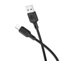Кабель BOROFONE USB - Lightning BX113, 2.4A, силиконовый, 2м, черный (мятая упаковка)