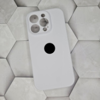 Чехол-накладка для iPhone 15 Pro Silicone Case, с закрытой камерой, белый Чехол-накладка для iPhone 15 Pro Silicone Case, с закрытой камерой, белый