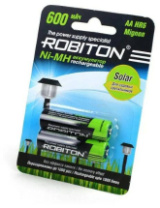 Аккумулятор Robiton Solar R06 (AA) 600mAh BL2 2/50/200