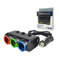 Разветвитель прикуривателя Olesson 1523, 3 выхода+2USB, черный Разветвитель прикуривателя Olesson 1523, 3 выхода+2USB, черный