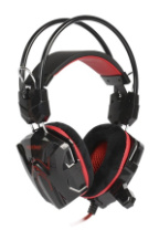 Гарнитура полноразмерная SmartBuy RUSH SNAKE, игровая, 2.2м, USB+2*AUX 3.5мм, черный/красный