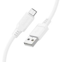 Кабель BOROFONE MicroUSB BX115, 2.4А, ПВХ, 1м, белый (мятая упаковка)