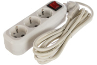 Сетевой удлинитель SmartBuy 3 розетки, 16А, 3500Вт, 3м, заземление, выкл., ПВС 3х1, белый Сетевой удлинитель SmartBuy 3 розетки, 16А, 3500Вт, 3м, заземление, выкл., ПВС 3х1, белый