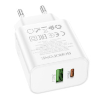 СЗУ BOROFONE BA88A, 1USB/1Type-C, QC3.0+PD20W, 3А, белый
