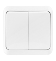 Выключатель 2-клавишный Smartbuy "Юпитер" 10А, белый