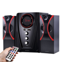 Ак. колонки 2.1 Ginzzu GM-407, 20W+2*10W RMS, Bluetooth, FM+USB+SD+ПДУ, черный