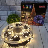 LED гирлянда Нить, V8, внутренняя, теплый белый, 100м, 220В