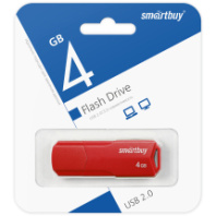 Накопитель USB 4Gb SmartBuy Clue Red