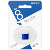 Накопитель USB 8Gb SmartBuy Lara Blue короткая