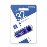 Накопитель USB 32Gb SmartBuy Glossy Dark Blue 3.0/3.1