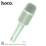 Беспроводной караоке микрофон с динамиком Hoco DBK1, зеленый(мятая упаковка)