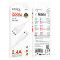 Кабель BOROFONE USB - Lightning BX121, 2.4A, ПВХ, 1м, белый