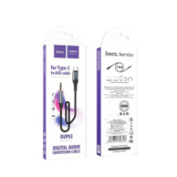 Кабель Hoco DUP03, Type-C - AUX 3.5мм (шт/шт), тканевая оплетка, 1м, черный Кабель Hoco DUP03, Type-C - AUX 3.5мм (шт/шт), тканевая оплетка, 1м, черный