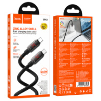 Кабель HOCO Type-C - Type-C U143, 5А, PD 240W, ТПЭ, 1.2м, черный