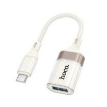 Кабель Hoco UA39A OTG USB 3.0 (гн) - Type-C (шт), 0.12м, абрикосовый