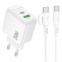 СЗУ BOROFONE BAS45A, 1USB/1Type-C, QC3.0+PD30W, 3А + Type-C/Type-C 1м, белый СЗУ BOROFONE BAS45A, 1USB/1Type-C, QC3.0+PD30W, 3А + Type-C/Type-C 1м, белый
