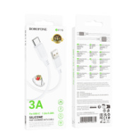 Кабель BOROFONE USB - Type-C BX115, 3А, ПВХ, 1м, белый Кабель BOROFONE USB - Type-C BX115, 3А, ПВХ, 1м, белый