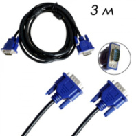 Кабель VGA - VGA (шт/шт) 3м с фильтрами V304 черный