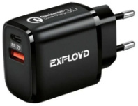 СЗУ Exployd EX-Z-1338, 1USB/1Type-C, QC3.0+PD20W, 3A, черный СЗУ Exployd EX-Z-1338, 1USB/1Type-C, QC3.0+PD20W, 3A, черный