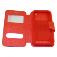 Чехол Window 4.7" сил. вставка с имитацией царапин, красный