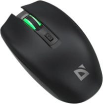 Мышь DEFENDER Proto MM-332, АКБ, 2.4ГГц+Bluetooth, беспр.,опт.,4кн., 800-3200dpi, черный