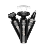 3 в 1 Машинка для стрижки BOROFONE DBR09, + триммер для носа, + электробритва, 3 н-ки, черный