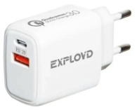 СЗУ Exployd EX-Z-1339, 1USB/1Type-C, QC3.0+PD20W, 3A, белый СЗУ Exployd EX-Z-1339, 1USB/1Type-C, QC3.0+PD20W, 3A, белый